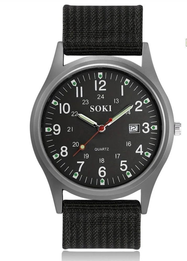 Nylon Strap Analog Wristwatch