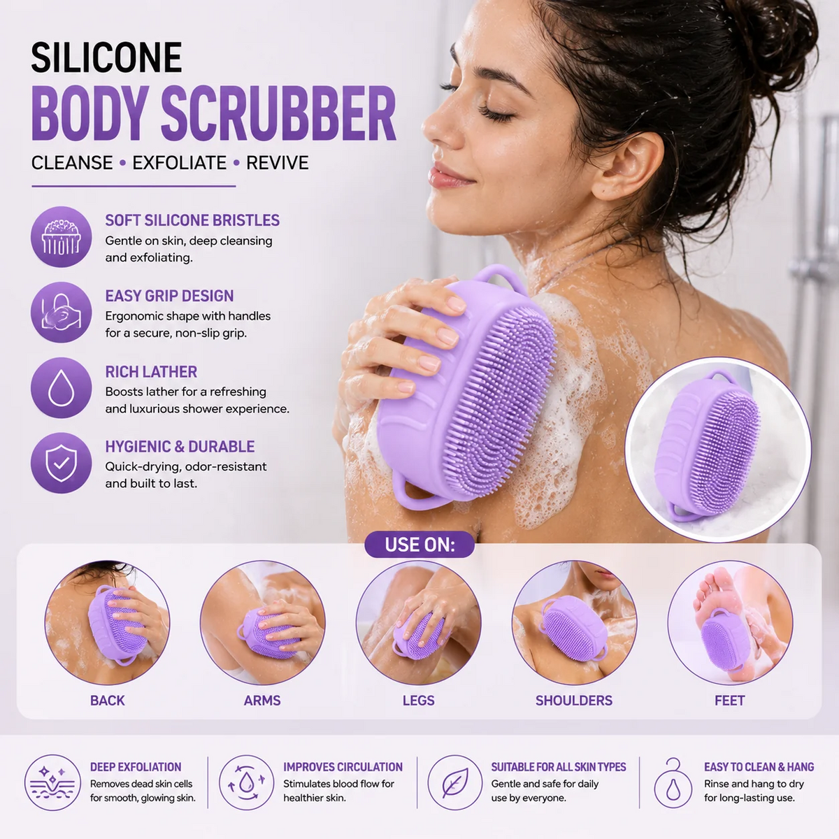 Silicone Body Scrubber